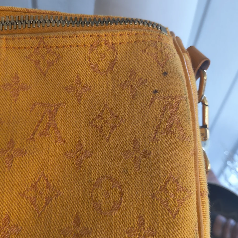 Louis Vuitton Ocre Orange Denim Limited Edition Keepall 50 - Picture 6 of 16